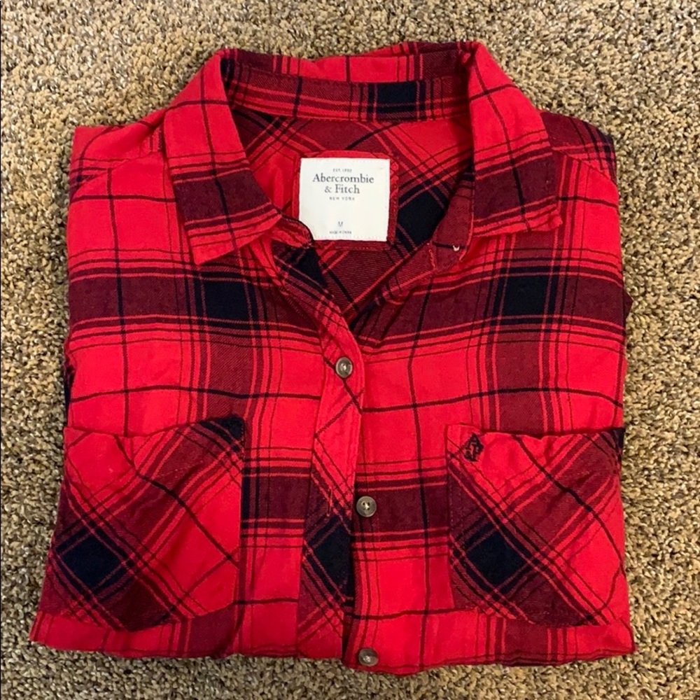 Black and Red Abercrombie & Fitch Flannel